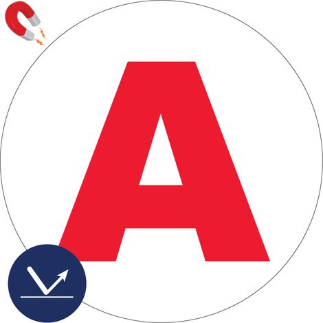 Disque A jeune conducteur - Rétroréfléchissant Classe 1 - Magnétique Ø150mm - 3340761 (1/2)