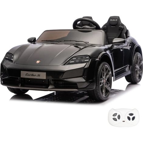 Porsche Taycan Turbo S Elektro Kinderauto 24V (2-Sitzer) - Schwarz