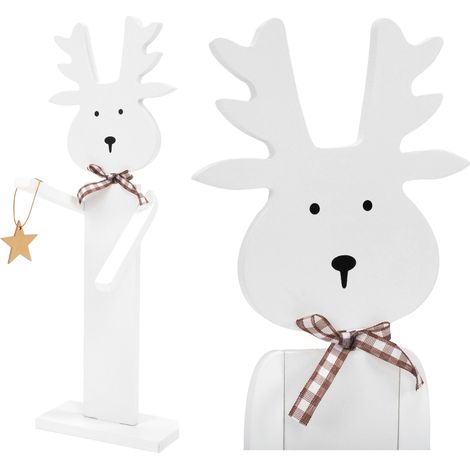 Wooden Christmas Reindeer 35cm 301036