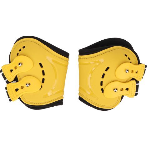 Breathable, non-slip, lightweight fetlock boots for horse protective equipment, yellow, L