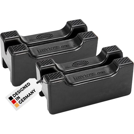 HEYNER® Gummiauflagen 2er Set für Unterstellböcke 347420 (2t) Breite 24 mm 2t Gummipuffer Wagenheber Rangierwagenheber Gummi schützt Unterboden