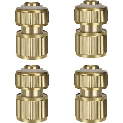 Ein Set aus 4 Schnellkupplungen für Messingrohre, Gartenschlauchkupplungen, Teleskopkupplungen, geeignet für 1/2"-Rohre. (1/4)