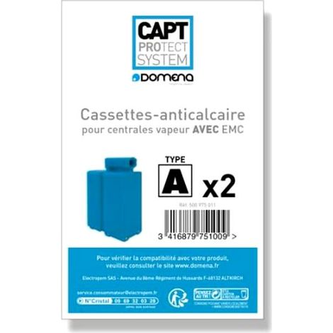 Cassetta anticalcare emc tipo a par 2 per generatore di vapore domena