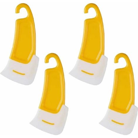 Spatule de Nettoyage de Casserole en Silicone Grattoir Résistant à la Chaleur Spatule Anti Adhérent Grattoir de Cuisine Antiadhésif pour la Cuisine la Cuisson le Mélange le Nettoyage, 4pcs, (1/5)