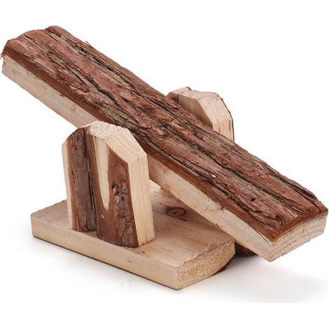 Hamster Swing, Natural Wooden Toys Small Animals Pet Swing Nibbling Toy Swing Cage Toys for Rabbit Mouse Guinea Pig Hamster (1/5)