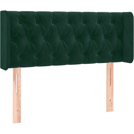 Maison Exclusive - Testiera ad Orecchio Verde Scuro 93x16x78/88 cm in Velluto (1/5)