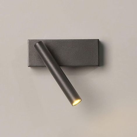 Universal 350° rotating wall light, compatible with reading lamps, wired aluminum LED wall light with switch. (1/5)