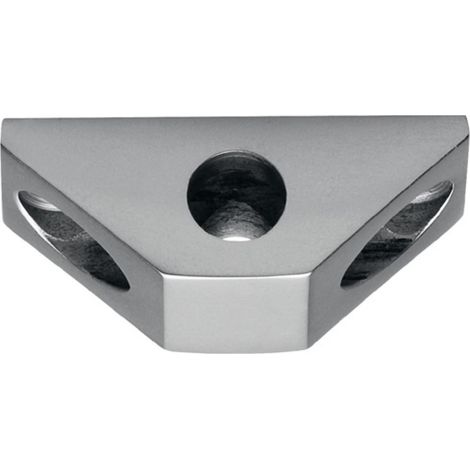 Guida barra per supporto Vario per barra rotonda da 10 mm, argento anodizzato (1/3)