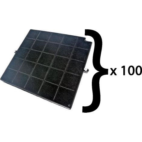 Lot de 100 filtres charbon AIRFORCE FC120 AFFCAF16CS  260X256X17 mm