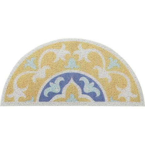 Tapis de porte demi-rond, antidérapant, résistant et discret, idéal pour l'entrée, le garage, la terrasse et les zones de passage fréquent. (1/5)