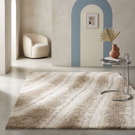 Tapis intérieur motif rayé beige - Lou 160 x 230 cm (1/5)