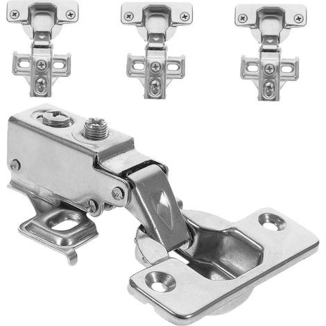 4 Pieces Installation Adjust Steel Bathroom Cabinet Kitchen Hinges (1/5)