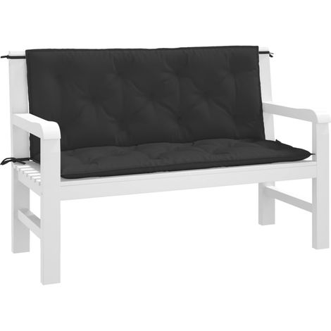 INLIFE Coussin pour balancelle Noir 120 cm Tissu (1/5)