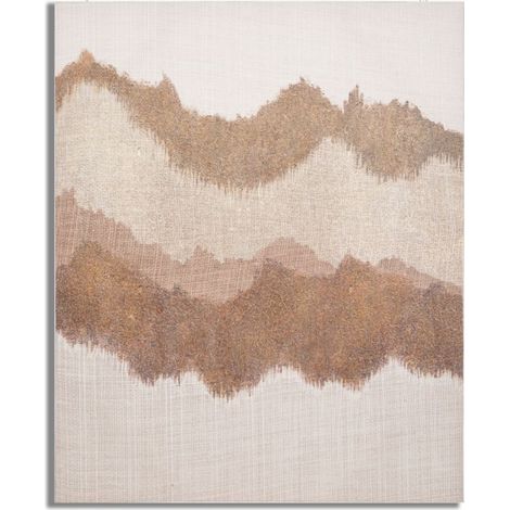 Dipinto su tela Browny astratto con colline materiche marrone e beige 80x100 cm (1/5)