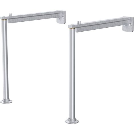 Cleaner Sink Support Legs & Bracket (Excludes Sink) - Brushed Stainless Steel Finish from Balterley (1/3)