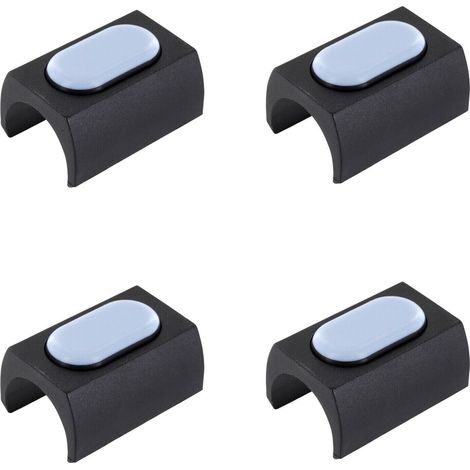 Cyclingcolors – Lot de 4 embouts de pieds de chaise en plastique 16-17mm – Patins en téflon PTFE rectangulaires – Protection des sols parquets