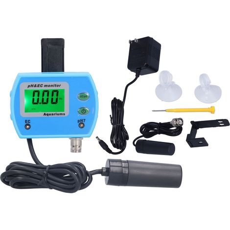 Testeur PH EC portable PH-9853 analyseur qualité eau aquarium hydroponie écran LCD rétroéclairé compensation température (1/5)