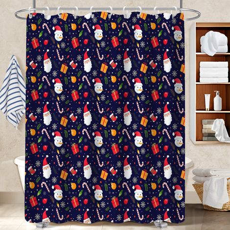 Rideau de douche tissu polyester 180x180 artistique polyester pour salle de bain pour une touche de gaieté et de couleur (1/5)