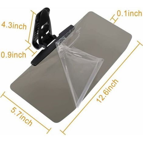 Rallonge Pare Soleil Voiture, Prolongateur de Pare-Soleil de Voiture Extension Pare Soleil Voiture Ajustable Protection Contre L'é (1/4)