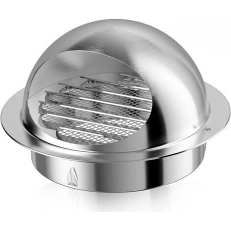 Round ventilation grille 150 mm – 304 stainless steel – One-piece rustproof construction – Integrated fly screen – Kitchen and bathroom ventilation (1/5)