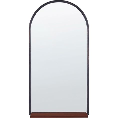 Wandspiegel mit Ablage DOMME 40 cm 67 cm Metall Schwarz