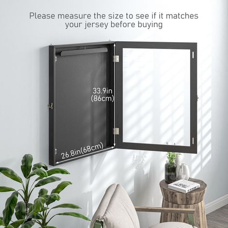 Cadre vitrine noir 28x35 pour maillot de hockey, basketball, football, baseball, etc. (1/5)