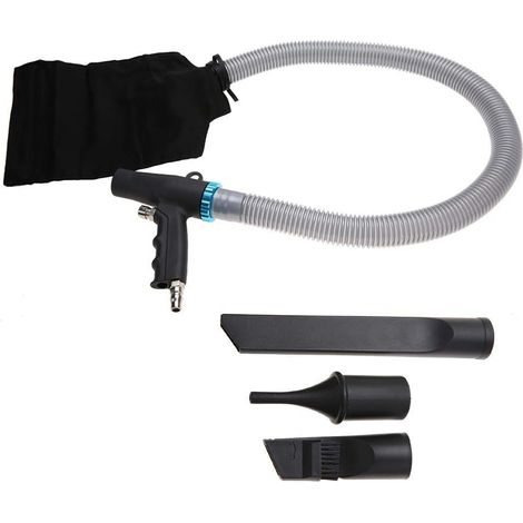 Pistolet de soufflage/d'aspiration, de haute qualité et utile, compresseur de plumeau à air haute pression robuste, pistolet de soufflage/d'aspiration, type pistolet, outil de nettoyage pneumat (1/5)