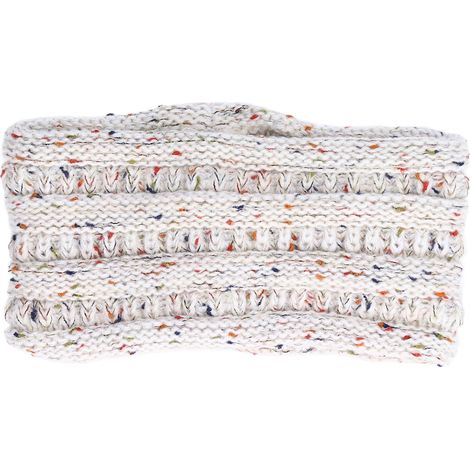 Bandeau d'hiver chaud et respirant pour femmes - Idéal pour shopping, camping, running - Design floral blanc