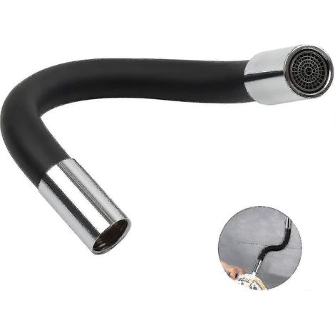 Rallonge de robinet de cuisine pivotante à 360° avec revêtement en silicone, adaptateur aérateur économe en eau pour salle de bain et évier (1/4)