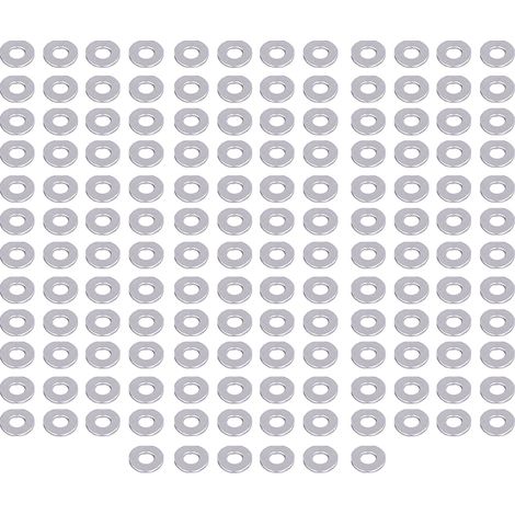 Kit d'assortiment de 150 rondelles plates A2-70 en acier inoxydable pour boulons DIN125M10