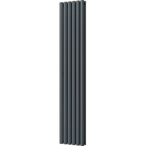 Omeara - Anthracite Vertical Radiator H1800mm x W348mm Double Panel