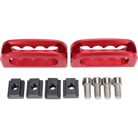 Taquet ridelles lit cargo PT278-35160 – Aluminium motif vague stable remplacement Tacoma 2005-2024 rouge, transport (1/5)