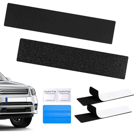 2X Support Plaque d'Immatriculation Adhésif Invisible, Porte Plaque Immatriculation Adhésif Extra Fort pour Voiture Moto Remorque sans Vis et sans Cadre Fixation Sécurisée et Durable Montage Facile (1/5)