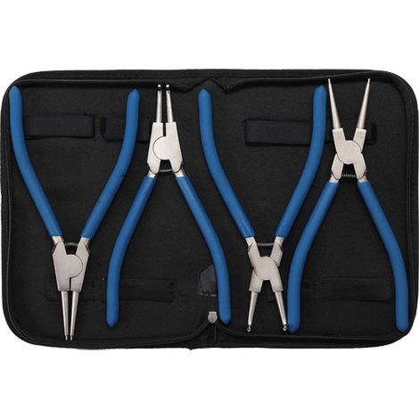 BGS alicates para anillos de seguridad, 250 mm, 4 piezas - 652