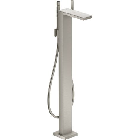 Mitigeur monocommande pour baignoire AXOR MYEDITION, plaque de sol, acier inoxydable, finition optique (1/2)