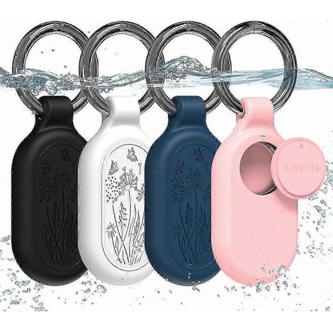 Étuis de protection en silicone pour Smart Tracker 2, lot de 4, étanches et munis d'un anneau porte-clés, pour clés, animaux de compagnie et bagages.