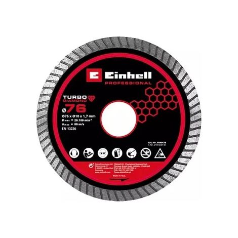 Disco da taglio diamantato Einhell diamond cutting disc 76 mm 1.8 mm