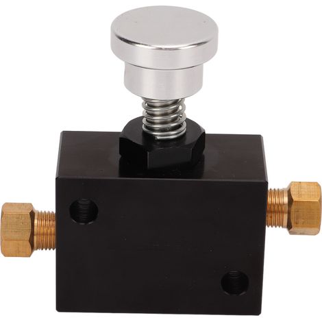 Valve de répartition de freinage 1/8NPT 100 à 1000 PSI réglable, noire, à faible inclinaison, pour voitures de course (1/5)