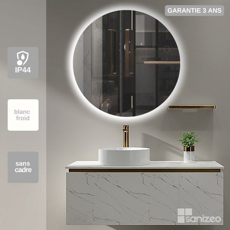 Miroir Salle de Bains Lumineux OPORTO avec Éclairage Sans Cadre Ø90 by SANIZÉO (1/10)