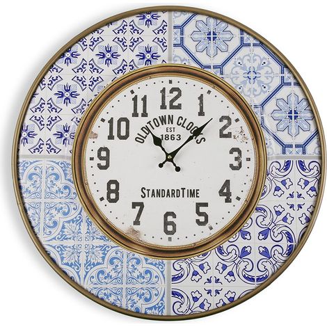 HORLOGE MURALE BOIS 70CM (1/4)