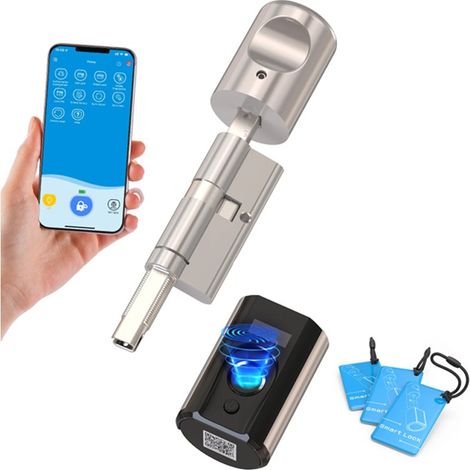 Welock Serratura Smart Bluetooth TouchEBL63 con Impronta Digitale per Cilindro Europeo