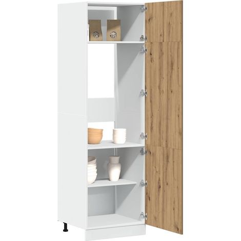 Kühlumbauschrank Lyon Artisan-Eiche 60x57x207 cm Holzwerkstoff