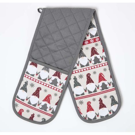 HOMESCAPES Gonk Christmas Double Oven Glove (1/5)