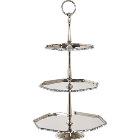 ALUMINIUM-MITTELTISCH 28X28X47 SILBER ALUMINIUM Material Farbe SILBER Familiendekorationstabletts Details (1/3)