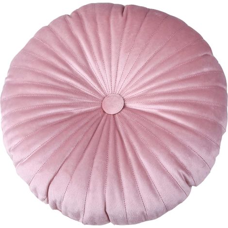 Tapis de sol rond en peluche de citrouille, tatami épaissi en peluche, tapis de chaise de bureau (Rose) (1/5)