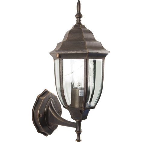 Lampada Lanterna da Parete 60W Bauer Bombay Bronzo Antichizzato