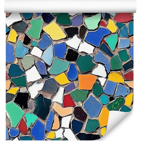 Papier peint mosaïque colorée bleu, mer et turquoise 50x1000 cm (1/5)