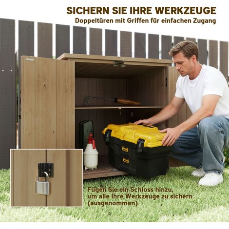 Coffre de rangement extérieur pour jardin, boîte à coussins imperméable et résistante aux intempéries, toit en bitume, 77,5 x 88 x 90 cm, gris foncé, meuble de terrasse robuste. (1/5)