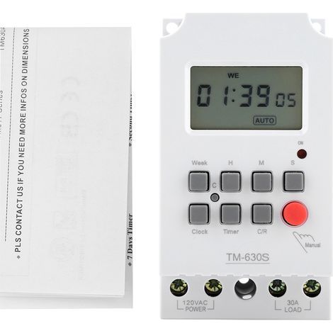 Minuterie de commutateur de contrle intelligent programmable durable électrique numérique 110V (1/5)