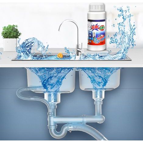 Kraftvoller Reiniger für Küchenabflüsse, Fett, Spülbecken, Toiletten, Badewannen, 1L, löst Verstopfungen, wirksam gegen organische Abfälle. (1/4)